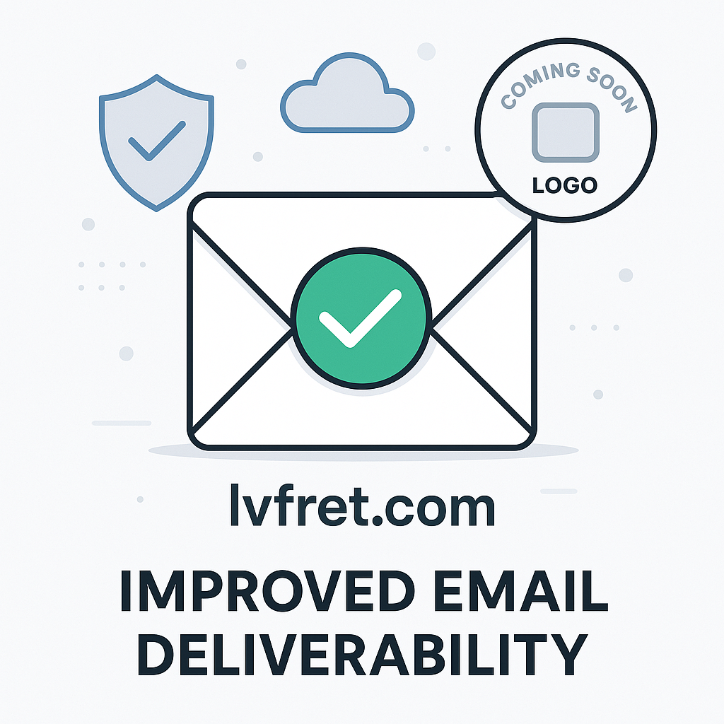 illustration visuelle de l’amélioration de la délivrabilité des e-mails et l’arrivée prochaine du logo dans les messages reçus. de la part de Lv'fret
